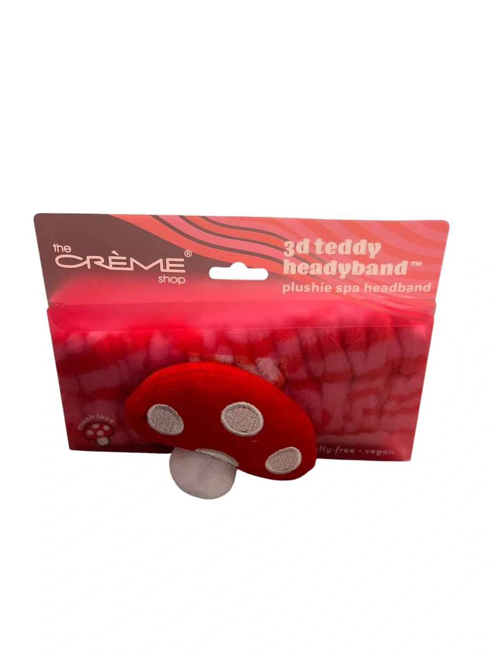 The Crème Shop Mushroom 3D Spa Headband & What Acne Moisturizer Set - NWT